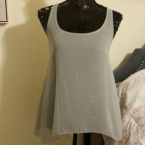 Gray shimmer blouse